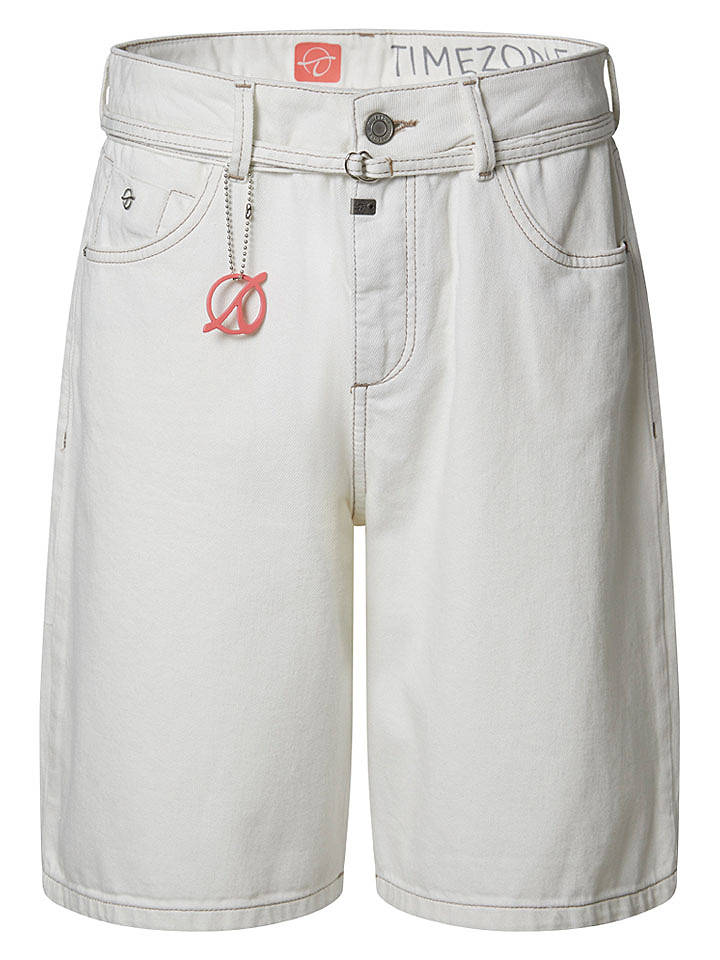Timezone Jeans-Bermudas "Laguna" - Loose fit - in Weiß - W31