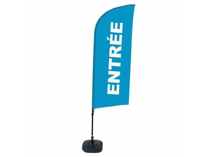 Showdown Displays Standregal Showdown Displays Beachflag Alu Wind Komplett-Set Eingang Blau Französ, 1-tlg.