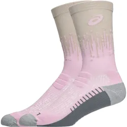 Asics Damenlaufsocken Performance Run Crew Sock, gedämpfte Laufsocken mit Mesh-Belüftung - rosa / 39-42