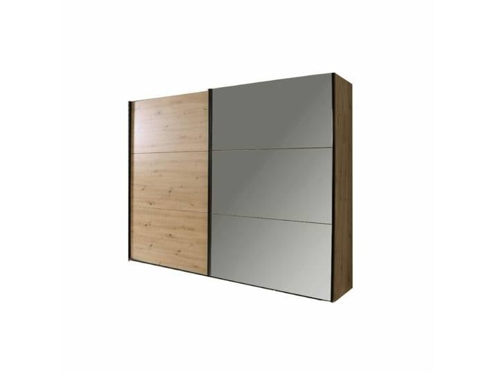 Trendstore Farida Schwebetürenschrank mit Spiegel - ohne Zubehör Modern, Natur
