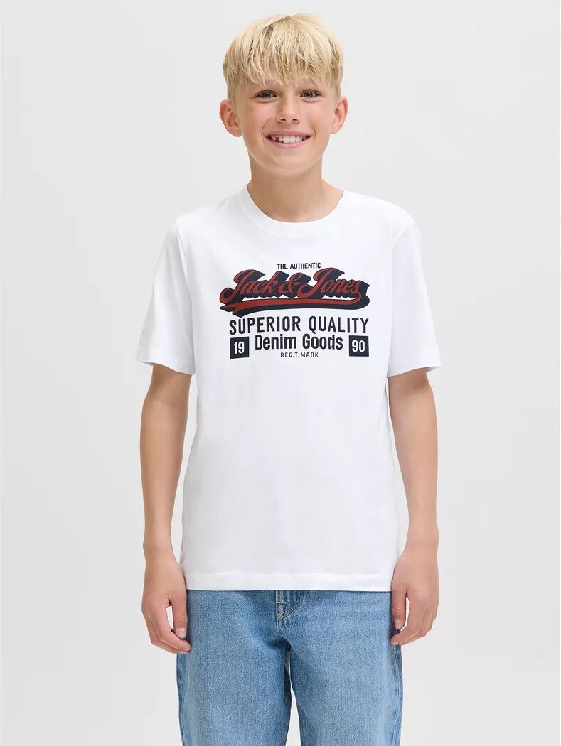 Jack & Jones Junior - T-Shirt, 128, Weiss