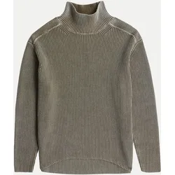 Grobstrickpullover mit Turtleneck Braun S
