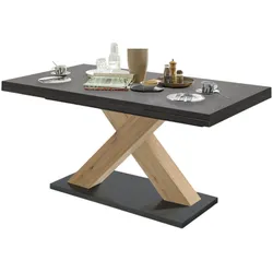 ESSTISCH ausziehbar Elene 180x90x76 Asteiche/Graphit