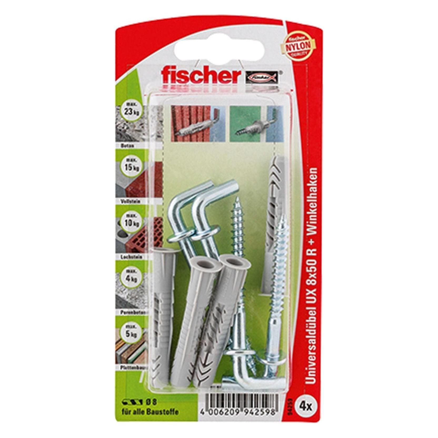 Fischer Universaldübel UX 8x50 WH K (4 Stk.) (94259)