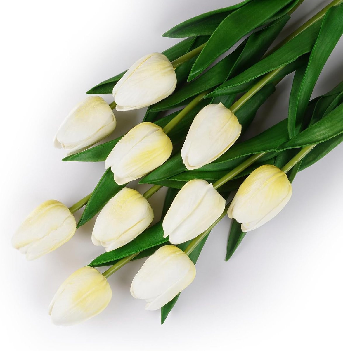 Geel boeket kunstbloemen met stelen voor decoratie