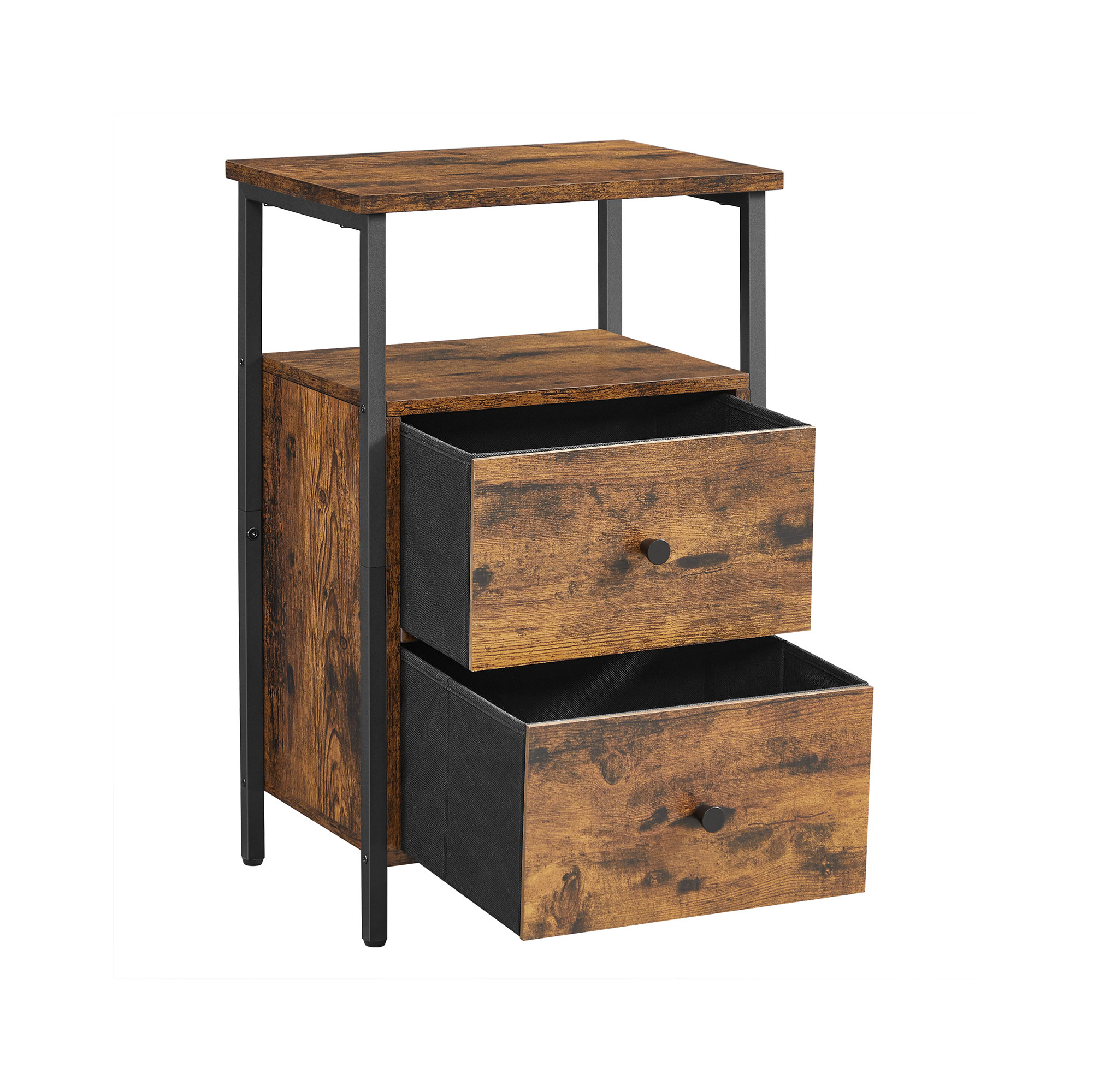 VASAGLE Nachttisch mit 2 Schubladen LET521B01