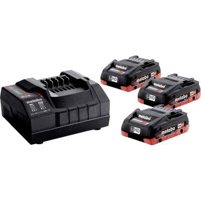 Metabo 685132000 Basic-Set 3 x LiHD 4.0Ah Werkzeug-Akku und Ladegerät 4.0Ah LiHD