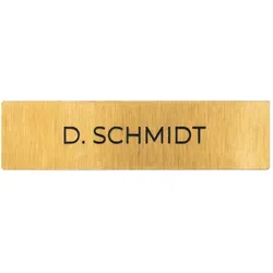 DoorBird D21x Namensschild für eine Ruftaste, individuelle Gravur – Gold-Optik (PVD)