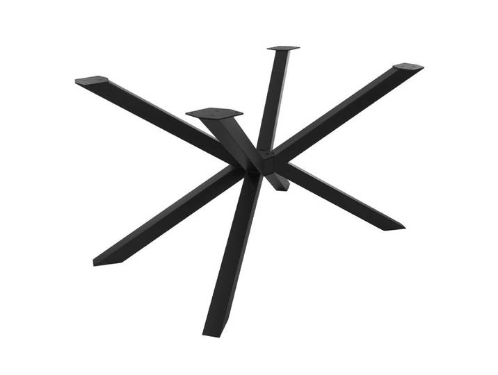 ML-DESIGN Tischbein Tischbeine Metall Schwarz Tischgestell Spider Outdoor wetterfest, Tischfüße X-Form Tischkufen Stahl Untergestell Möbelfüße 120x78x72 cm