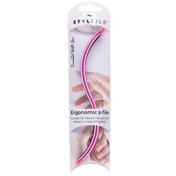 STYLFILE 3-in-1-Nagelfeile gebogen in S-Form 3er-Pack ca. 21,3x5,2x2,5cm
