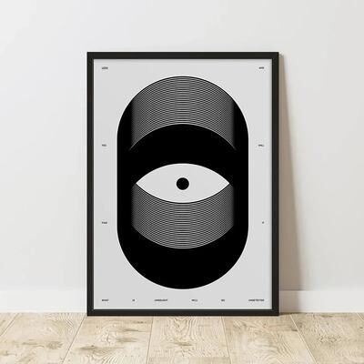 Inspire Select Classic Retro Abstract Canvas Wall Art Minimalist Vertical Abstract Poster Print Unframed xd036 11 a4 8.3 11.8 In Unframed