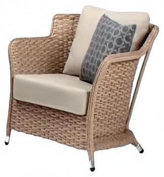 Sessel Design Couch Sofa Relax Beige Rattan Lounge Club Polster Sitzer Luxus