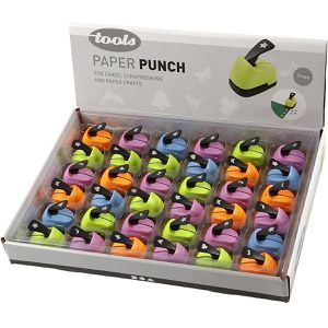 Creativ-Company Motivstanzer 11444, 36er Set, Ø 0,9 cm Motivgröße, bis 180 g/m², 14 Motive