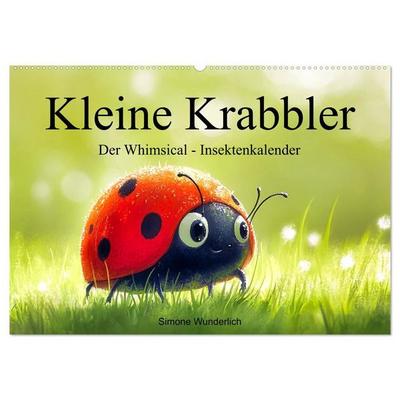 Kleine Krabbler - Der Whimsical - Insektenkalender (Wandkalender 2027 DIN A2 quer), CALVENDO Monatskalender