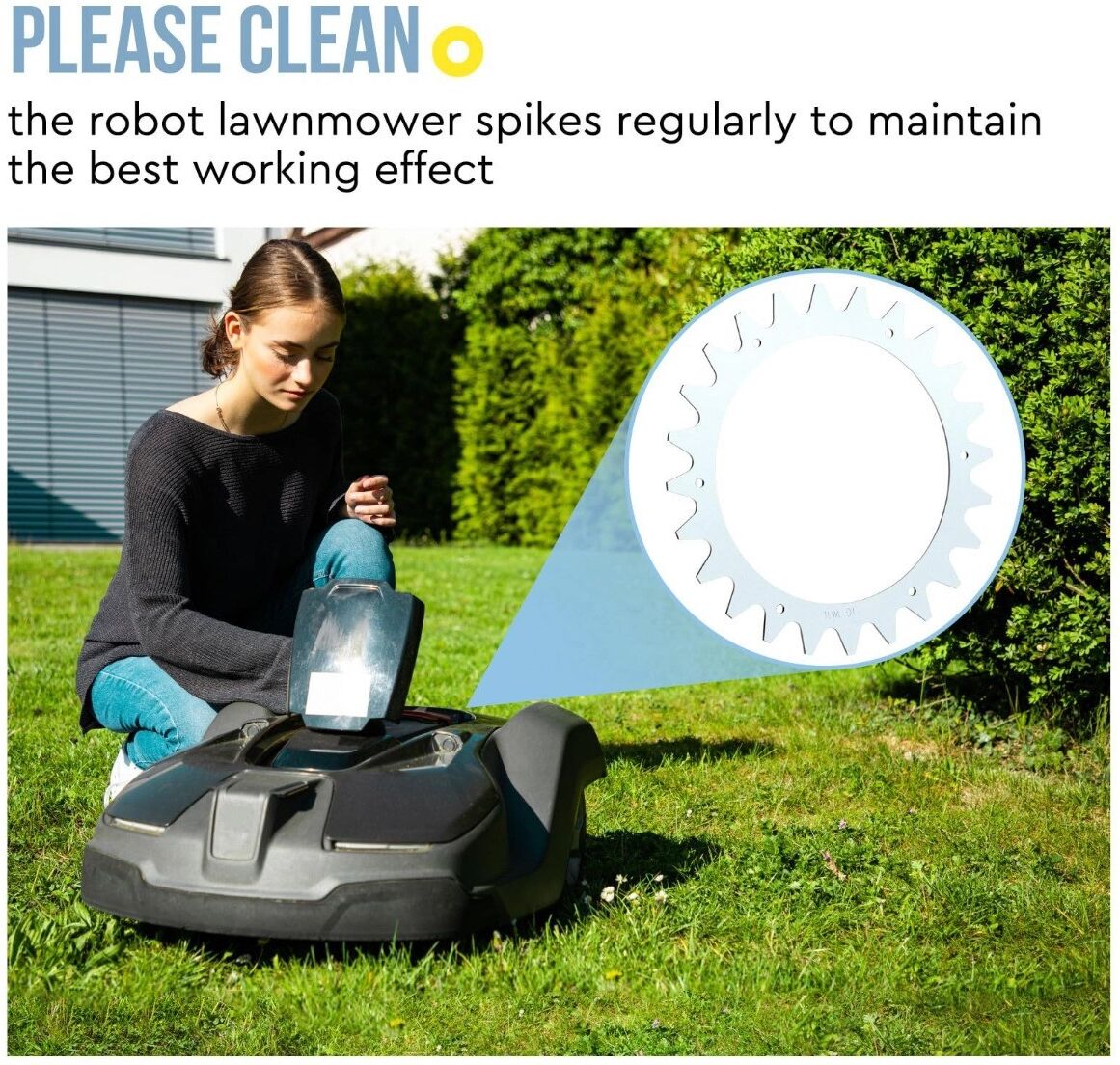 INF Pointes de traction pour tondeuse robotisée - Pointes de roue antidérapantes en acier laminé à froid, compatible avec Worx