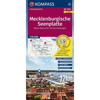 KOMPASS Fahrradkarte 3320 Mecklenburgische Seenplatte mit Knotenpunkten 1:70.000, Sonstige von , KOMPASS Freytag & Berndt, 978-3-99154-395-4