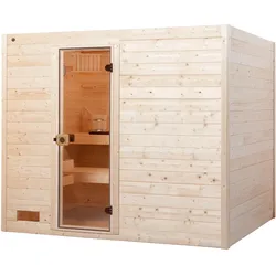 weka Massivholz-Sauna VALIDA  Gr. 4 Sparset 9,0 kW K inkl. integrierter Steuerung, Glastür