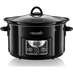 Crockpot SCCR507 SlowCooker 4.7L zwart, Dampfgarer + Reiskocher, Schwarz