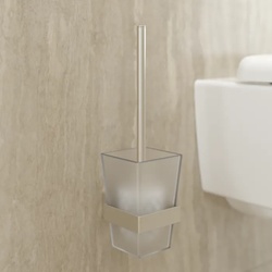 Villeroy und Boch Elements Striking Toilettenbürstengarnitur TVA15201700064 94x340x118mm, Glas satiniert, mit WC-Bürste, brushed nickel black