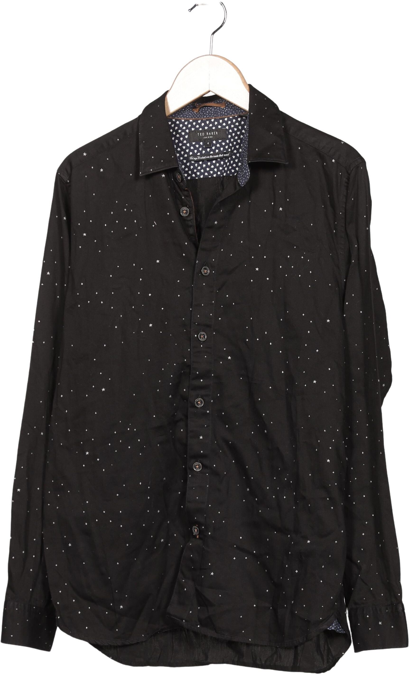 TED Baker Herren Hemd, Schwarz, Gr. L (Ted Baker 4), kein / Etikett - Second Hand