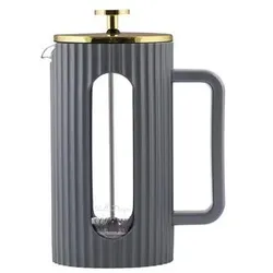 Vialli Design Livio French Press grau/gold 1l, Kaffeebereiter, Grau