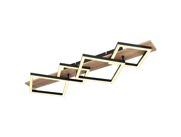 LED-Deckenleuchte Beatrix Schwarz/Dunkelbraun max.30Watt Deckenlampe