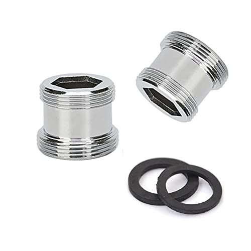 Set van 2 Messing Kraanadapters 22mm NPT Buitendraad naar Buitendraad voor Badkamer en Keuken (M22-M19)