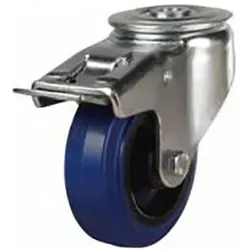 RS PRO, Möbelrollen, Rubber braked bolt hole castor dia 125mm