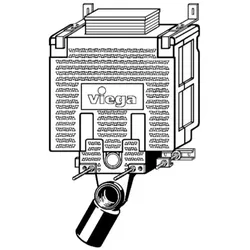 Viega Mono Unterputzspülkasten 460525 WC Vorwandblock, aus Kunststoff zitrogelb