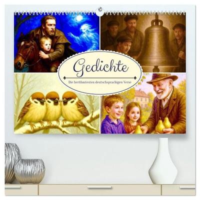 Gedichte. Die berühmtesten deutschsprachigen Verse (hochwertiger Premium Wandkalender 2027 DIN A2 quer), Kunstdruck in Hochglanz
