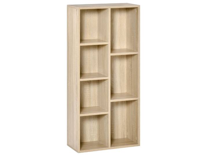 Étagère cube 7 compartiments bois naturel
