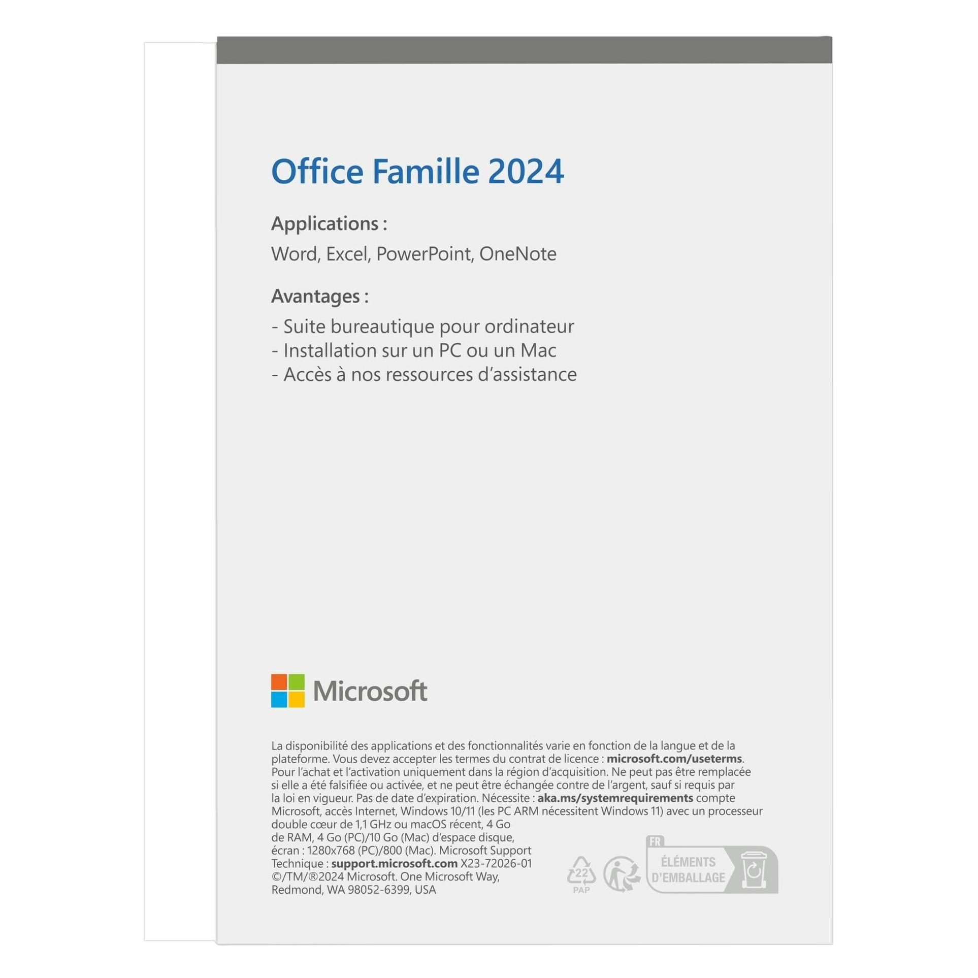 Microsoft Office Family 2024 (FR) (1 User, unbegrenzt) (EP2-06842)