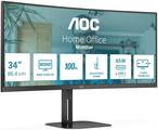 AOC V5 CU34V5C/BK/23, 86,4 cm (34"), 3440 x 1440 Pixel, Wide Quad HD, LED, 4 ms, Schwarz