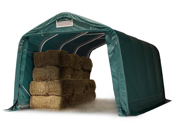 TOOLPORT Abri foin robuste 3\,3x4\,8 m étanche bâche PVC 800N\, vert