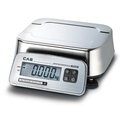 CAS FW500 Kontroll- und Tischwaage, GEEICHT, IP69 Schutz, Wägebereich max. 6 kg, Ablesbarkeit 1g