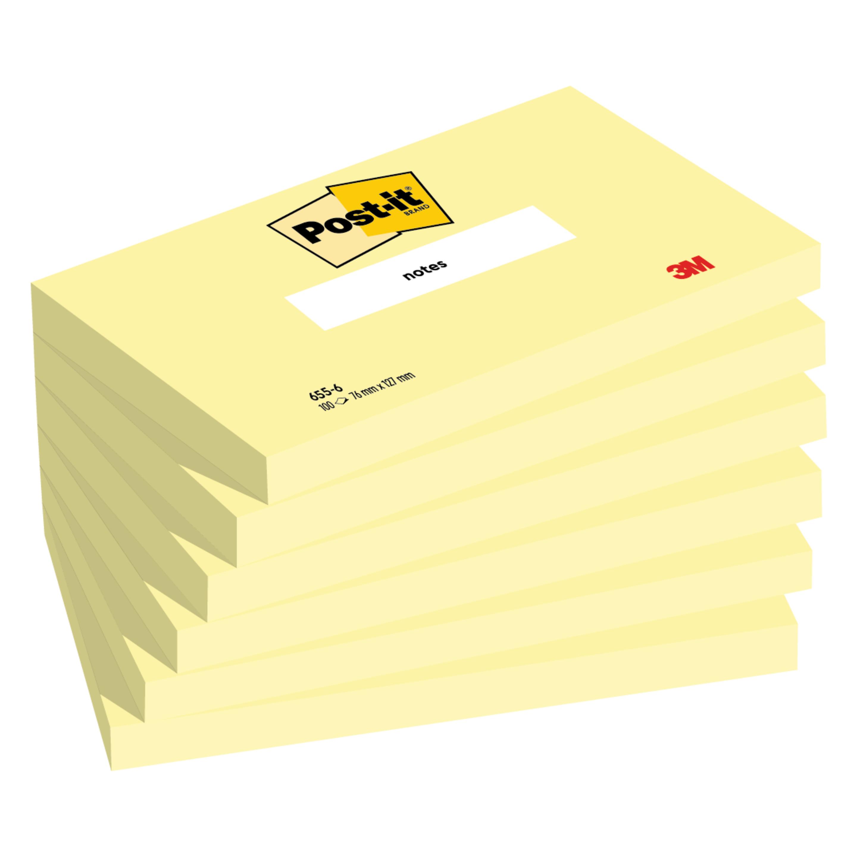 Post-it Haftnotizen (76 x 127 mm) (655-6)