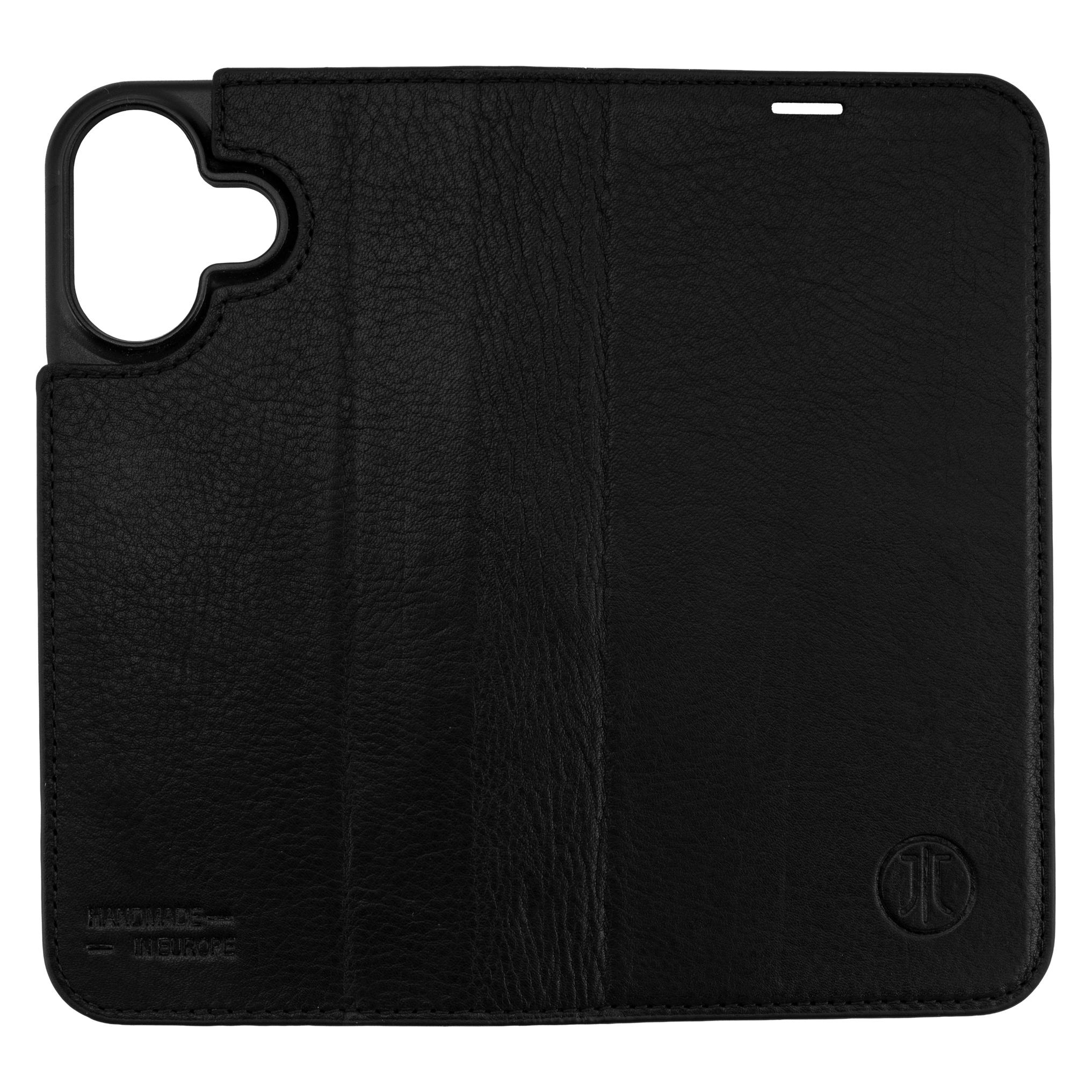 JT Berlin Echtleder BookCase Tegel für Apple iPhone 17 schwarz (Apple iPhone 17) (11123)