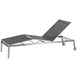 Diamond Garden Liege MONACO 45 cm hoch, Edelstahl / DiGaLan, Schwarz / Silber