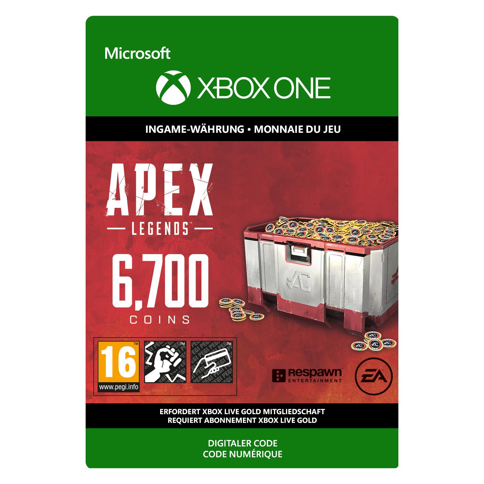 Microsoft Xbox APEX Legends 6700 Coins Download Code (7F6-00534)