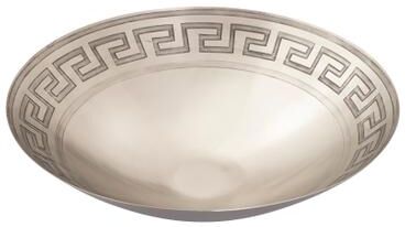 Elk Signature Elk Home Greek Key Antique Nickel Metal 19 Inch Wide Bowl