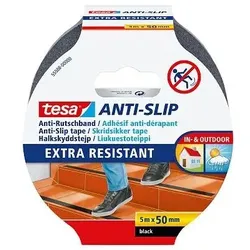 TESA 55588 Antirutsch-Badestreifen Schwarz
