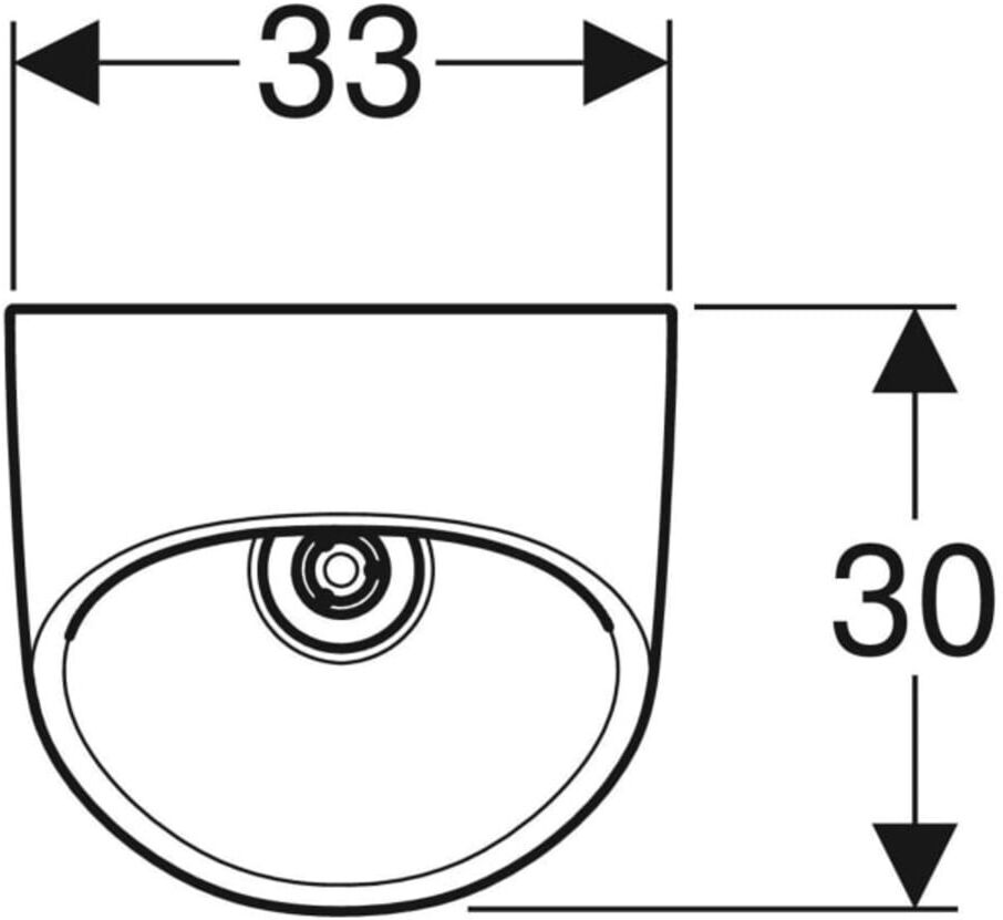 Geberit Urinal Narva Zulauf/Abgang hinten, weiß KeraTect (501655008)