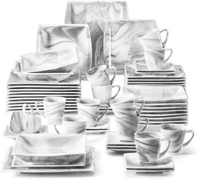 MALACASA 60-Piece Porcelain Dinnerware Set (Service for 12)