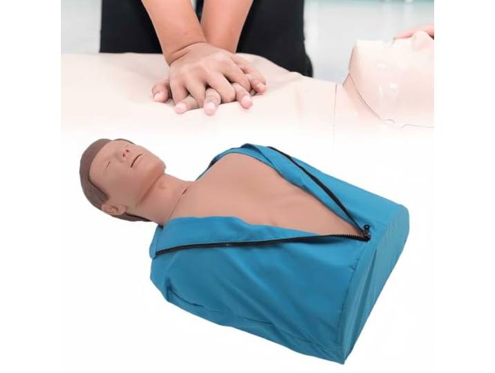 ELZEM Halbkörper-Trainingsschaufensterpuppe für Erwachsene CPR-Puppe Trainingspuppe für Herz-Lungen-Wiederbelebung Künstliche Beatmung Menschliches Modell (E)