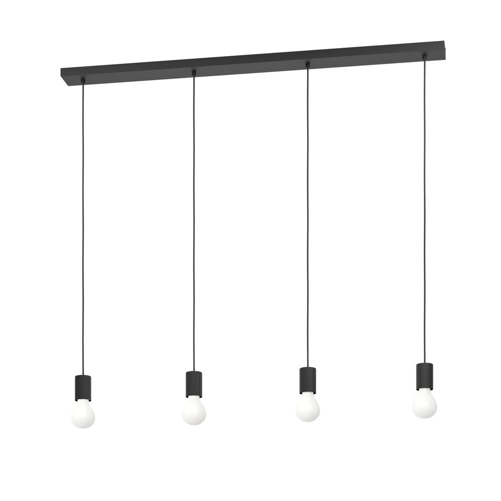 Eglo Nogalte 4-lichts pendellamp zwart modern metaal