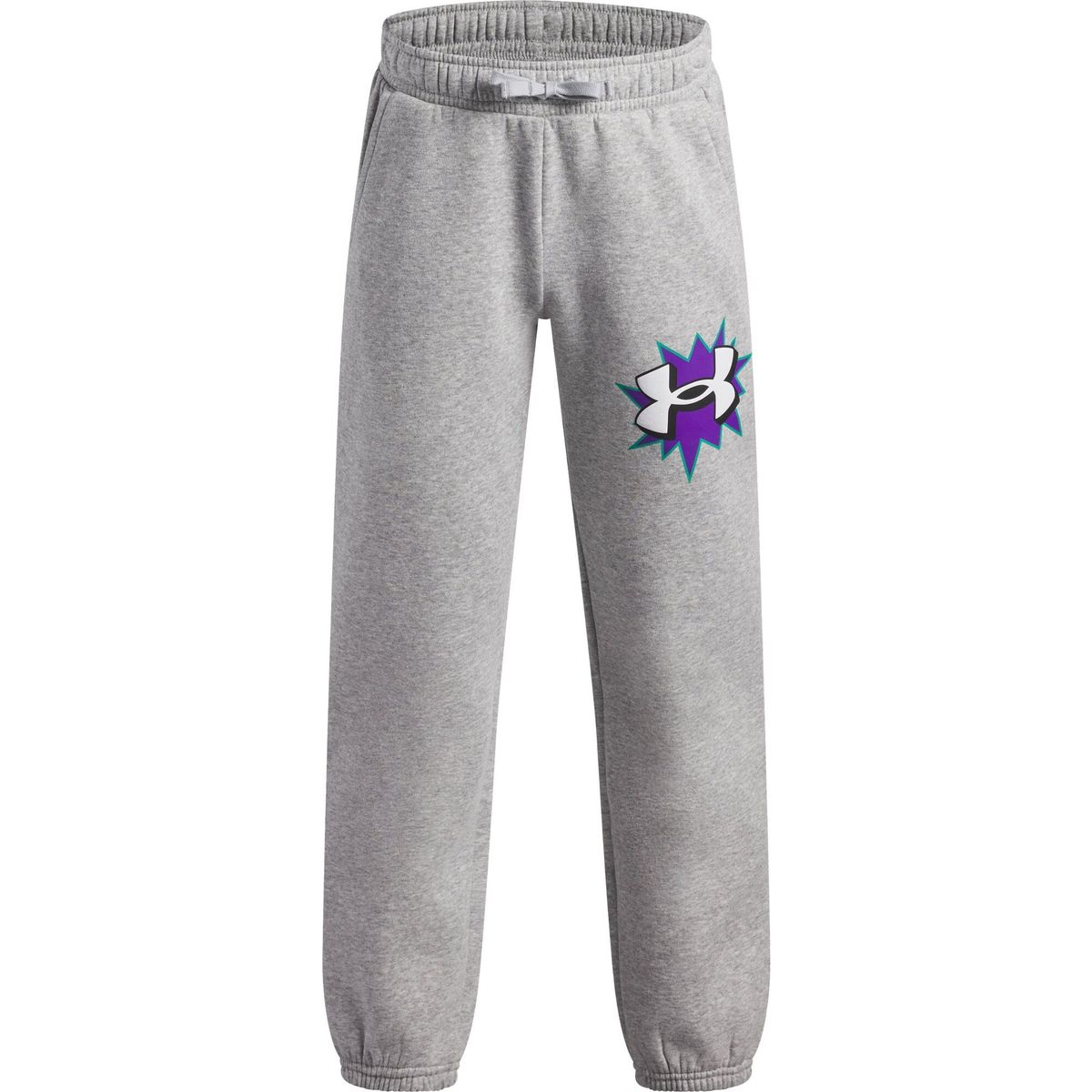 Under Armour B Rival Fleece Graphics JGR gray white (011) XL 6013403-011-YXL