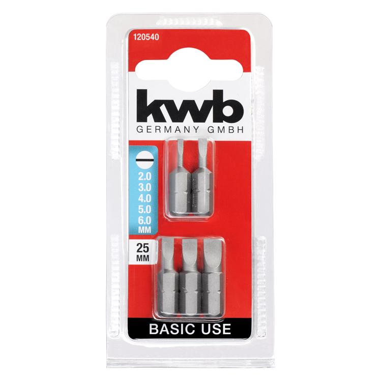 kwb 5 Bits 25mm Flach Set Basic (120540)