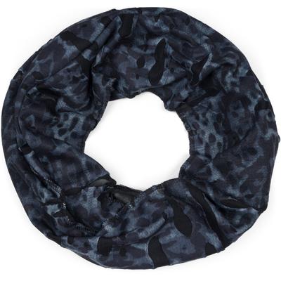 Loop STYLEBREAKER "Destroyed Loop mit Camouflage Muster", Damen, schwarz (schwarz, grau), Obermaterial: 50% Viskose CV. 50% Polyester PES., Modisch, Modetücher Loop