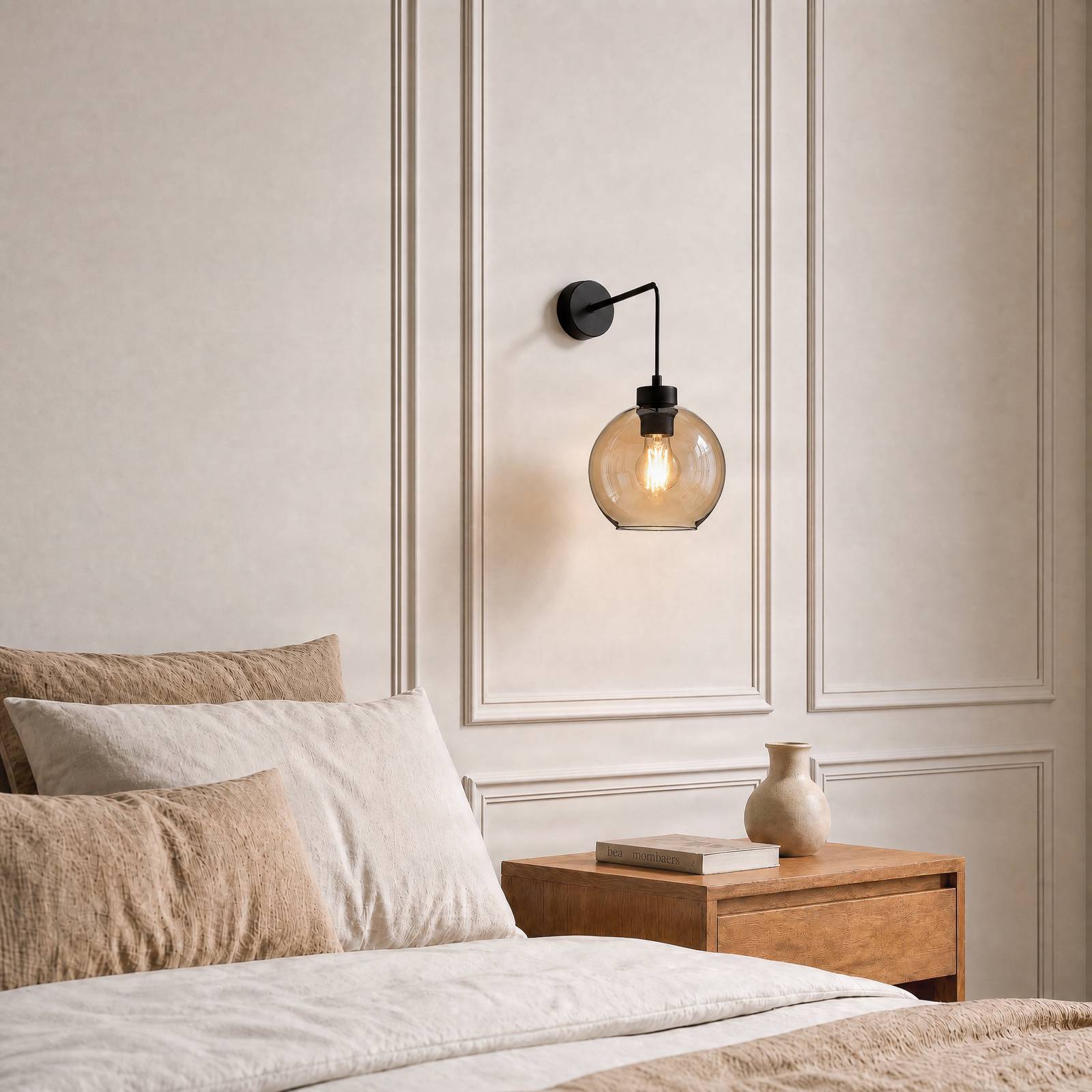 Wall Light Cubus TK Lighting, dimmable, Clear / transparent, Living / Dining Room, Glass, Modern, Wall Light