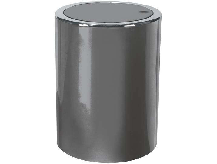 Kosmetikeimer KLEINE WOLKE Clap , grau, B:19cm H:24,5cm T:19cm, Acrylnitril-Butadien-Styrol (ABS), Mülleimer, Kosmetikeimer, 5 Liter